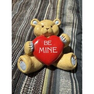 Vintage Valentine's Day Teddy Hugglesbie Heart Love Pin Gibson